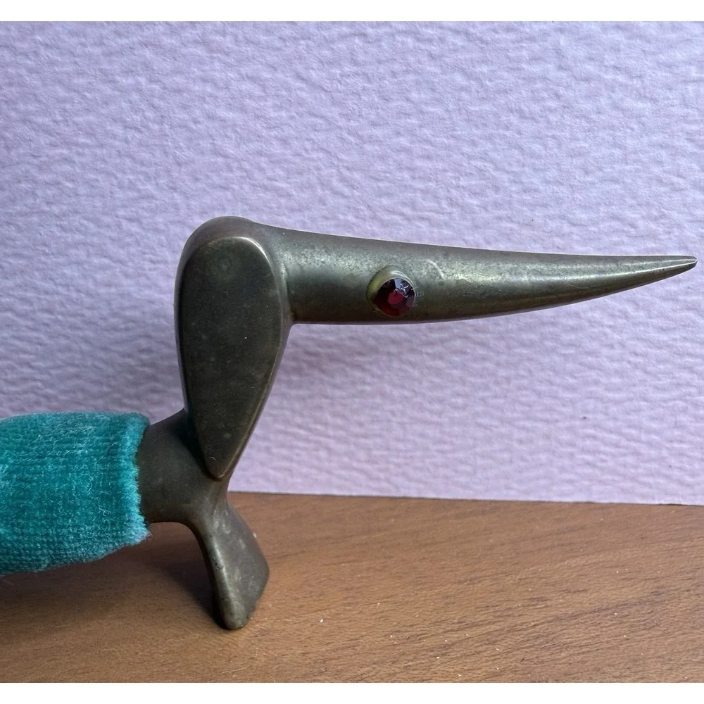 Walter Bose Type Dog Dachshund weiner dog Ring Holder MCM Vintage